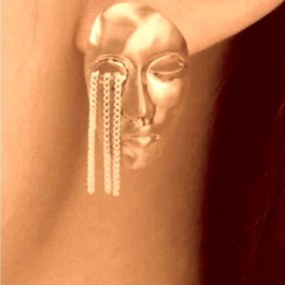 “Phantom of Opera” Gold Theatre Masquerade War Mask Sons of Harpy Tragedy Studs - Picture 16 of 16